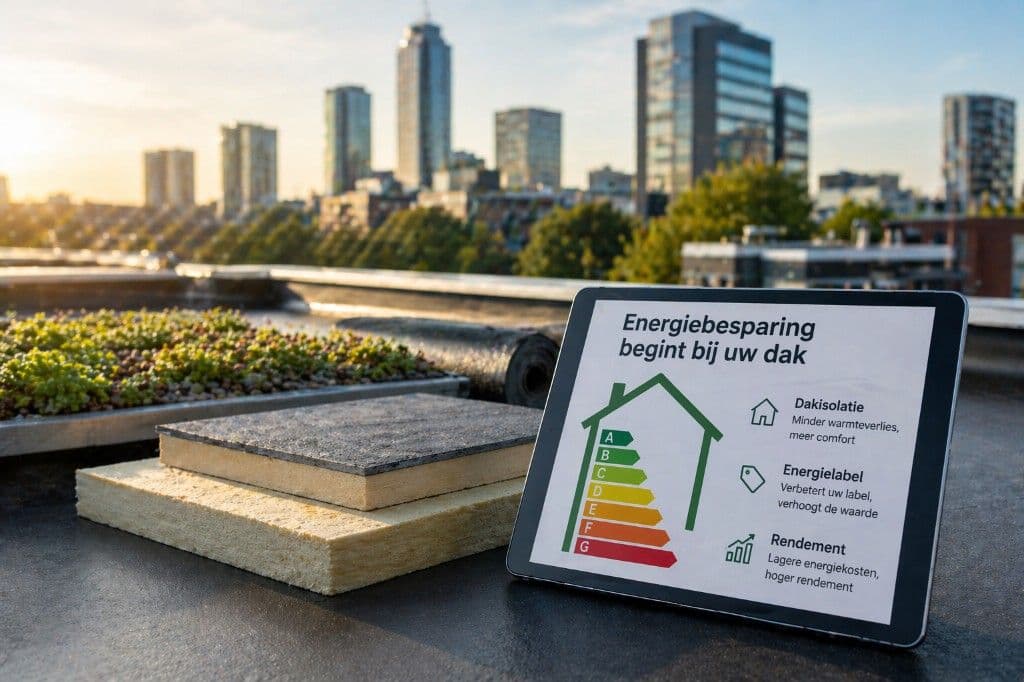 Dakisolatie en energieprestaties op een plat dak